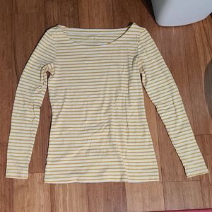 Banana Republic Yellow Striped Longsleeve Shirt